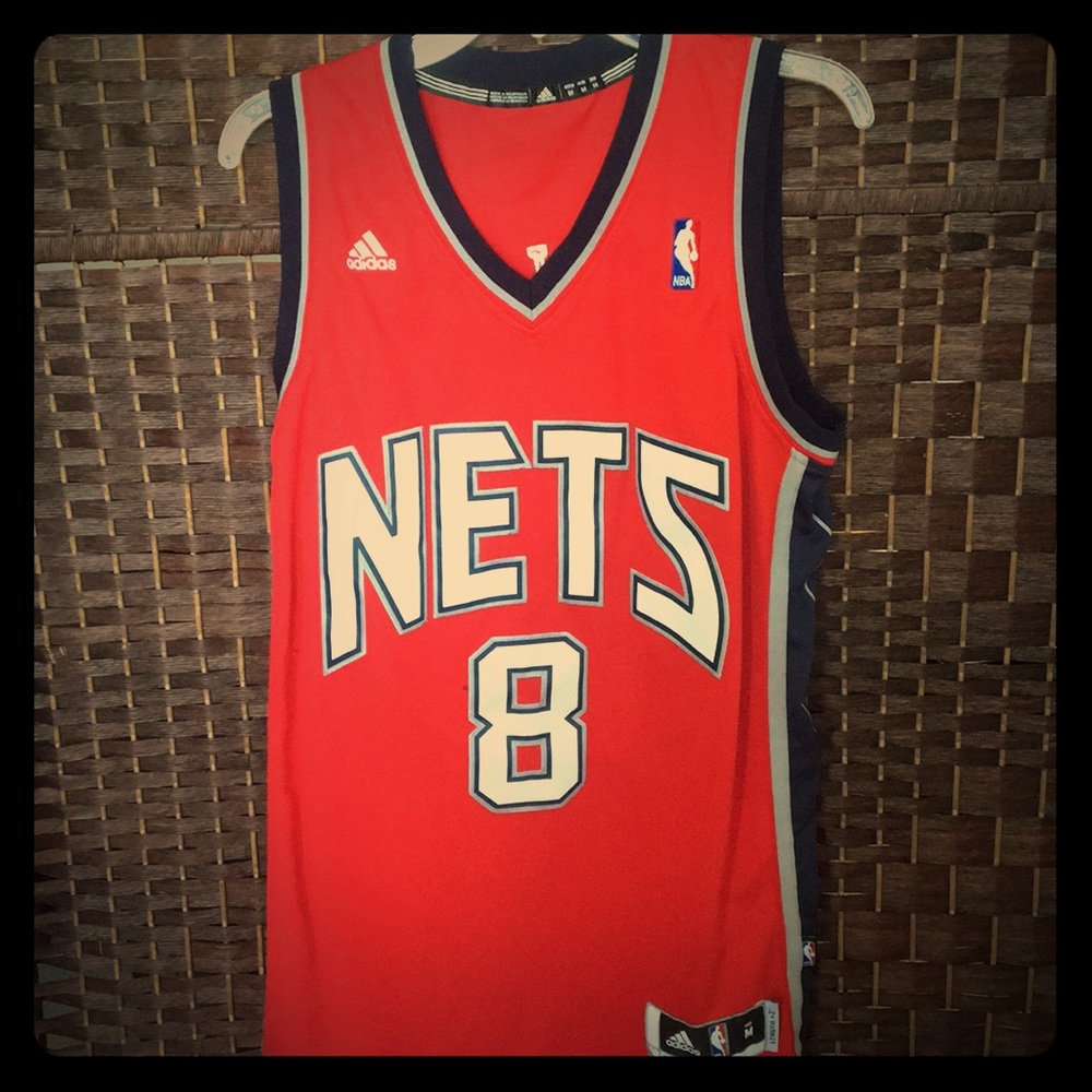 Red #8 Deron Williams New Jersey Nets jersey